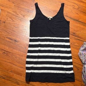 Banana republic Striped Black and White Sleeveless Dress